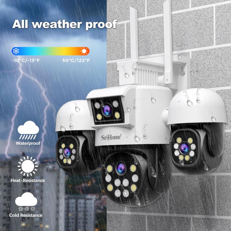 SriHome SH069 8MP 3X Digital Zoom HD Quad-lens Security Camera SriHome SH069 8MP 3X Digital Zoom HD Quad-lens Security Camera